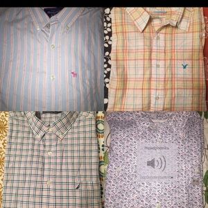 Lot of 4 Mens XL button up long sleeve s